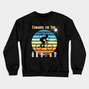 Towards the sun by bike Crewneck Sweatshirt